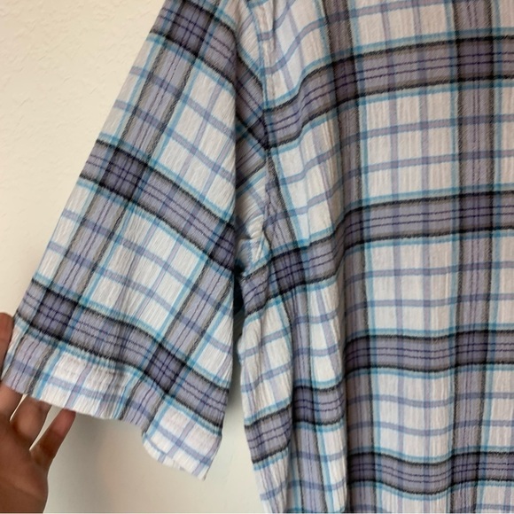 Patagonia Mens blue white plaid A/C button shirt organic cotton XL - Picture 4 of 7